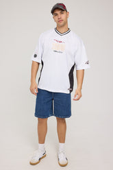 Y2K V Neck Jersey Grey